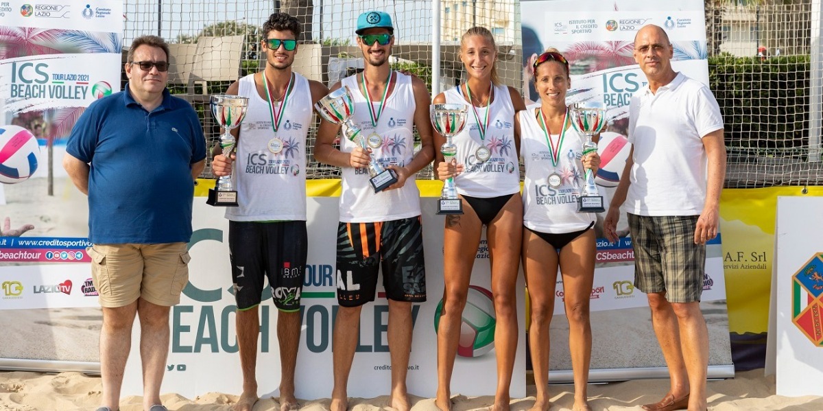 i vincitori dell'Ics Beach Volley Tour Lazio 2021